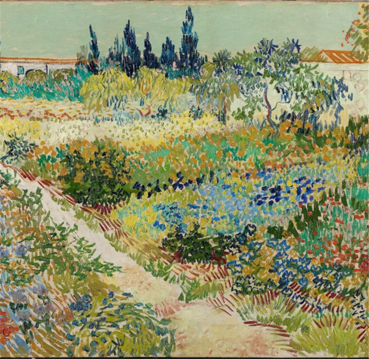 Flowering Garden with Path Van Gogh Oil Painting